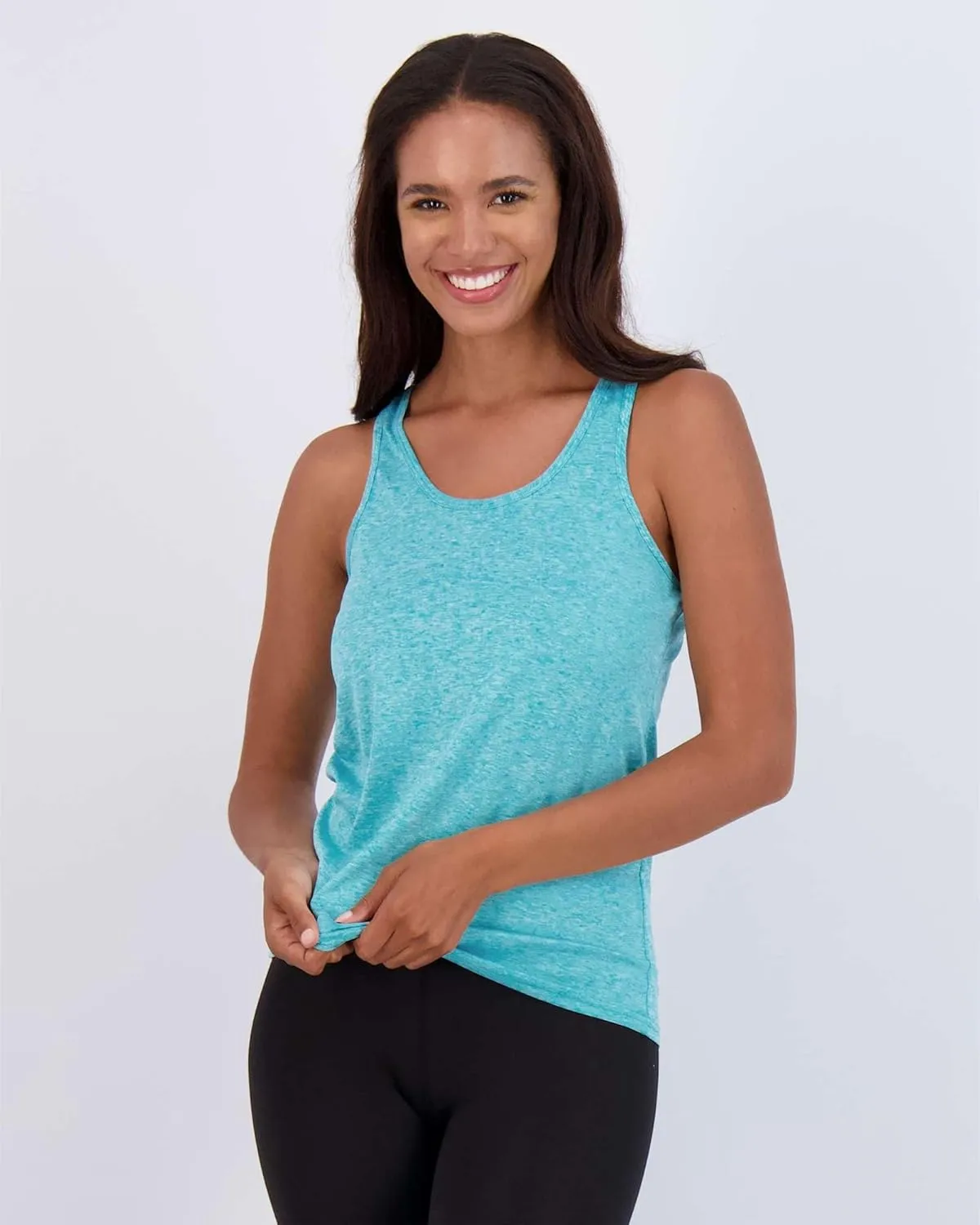 Real Essentials 5-Pack Women's Racerback Tank Top Dry-Fit Athletic Performance Yoga Activewear (Available in Plus Size)