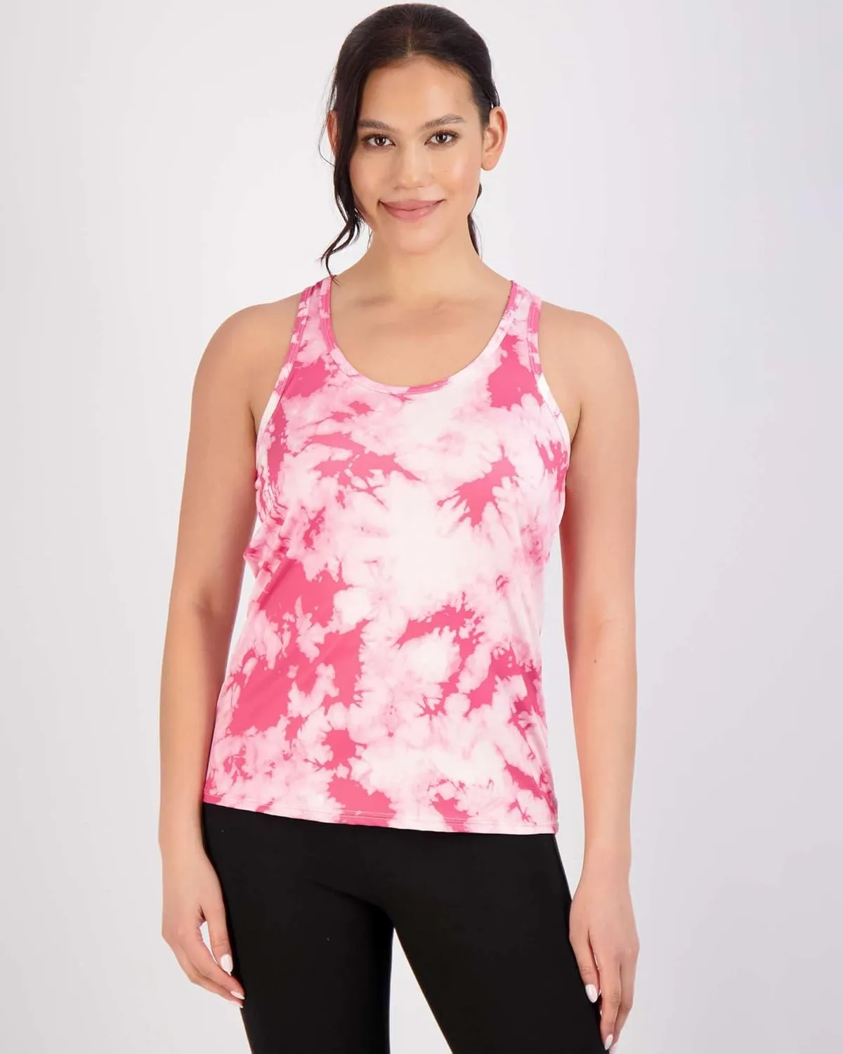 Real Essentials 5-Pack Women's Racerback Tank Top Dry-Fit Athletic Performance Yoga Activewear (Available in Plus Size)