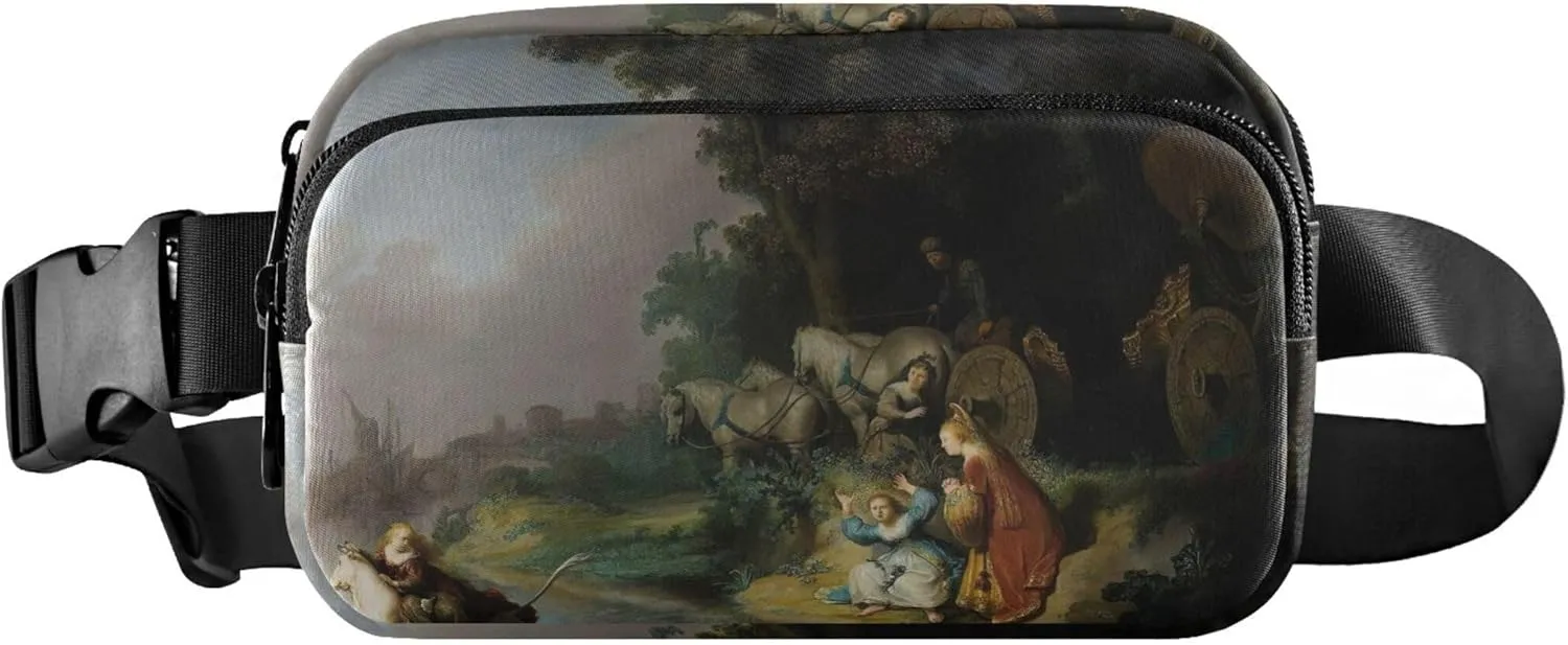 Rembrandt Abduction of Europa Waterproof Fanny Packs Women Hip Bag Belt Pouch Hiking Travel Waist Bag