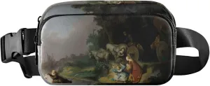 Rembrandt Abduction of Europa Waterproof Fanny Packs Women Hip Bag Belt Pouch Hiking Travel Waist Bag