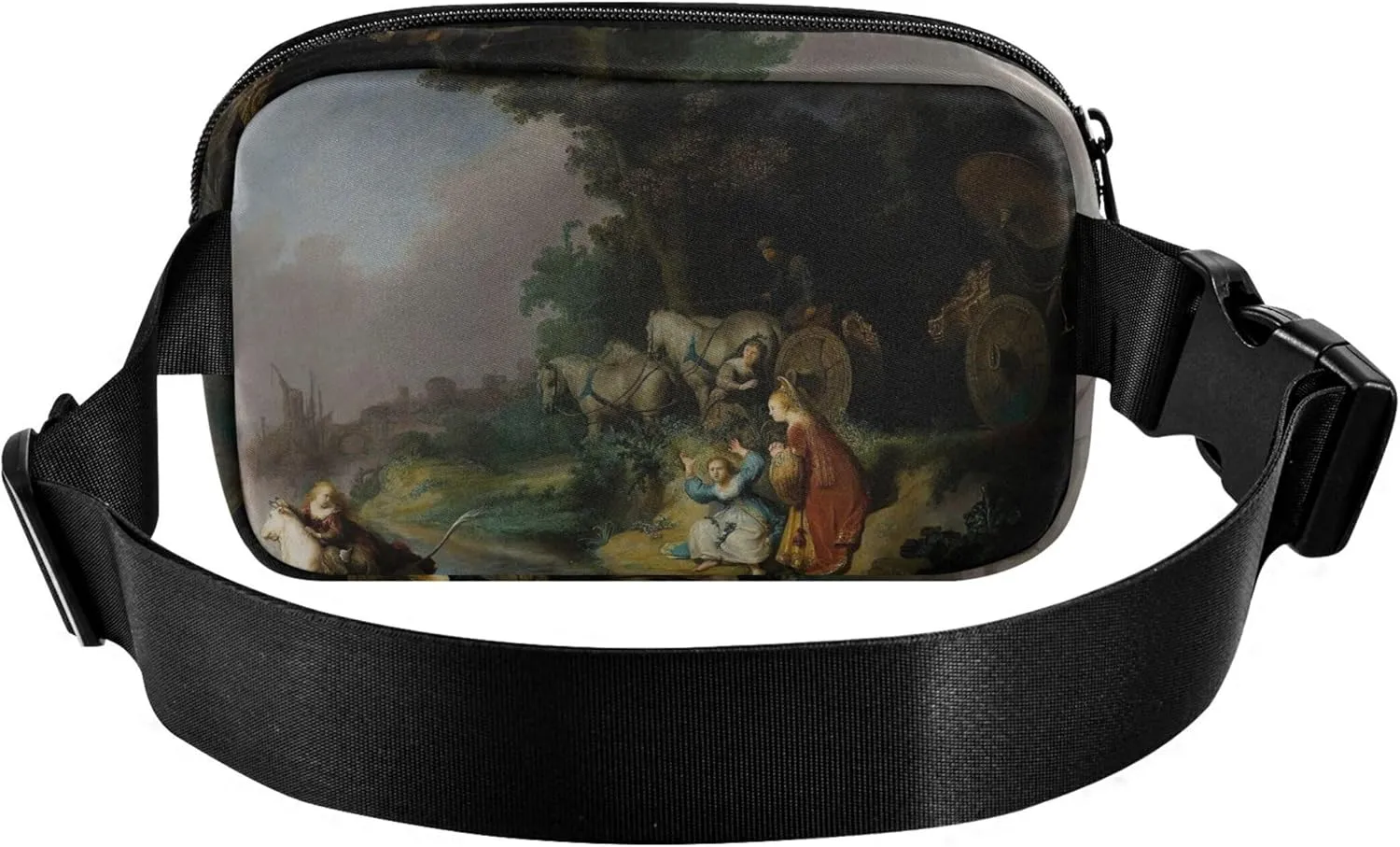 Rembrandt Abduction of Europa Waterproof Fanny Packs Women Hip Bag Belt Pouch Hiking Travel Waist Bag