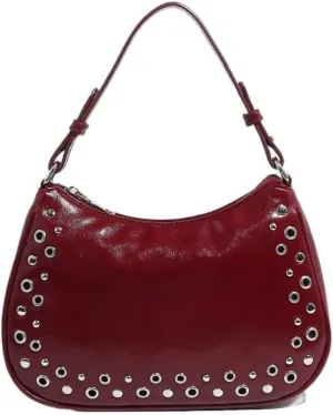 Rivet hollow adjustable handbag underarm bag hand-held zipper women's bag
