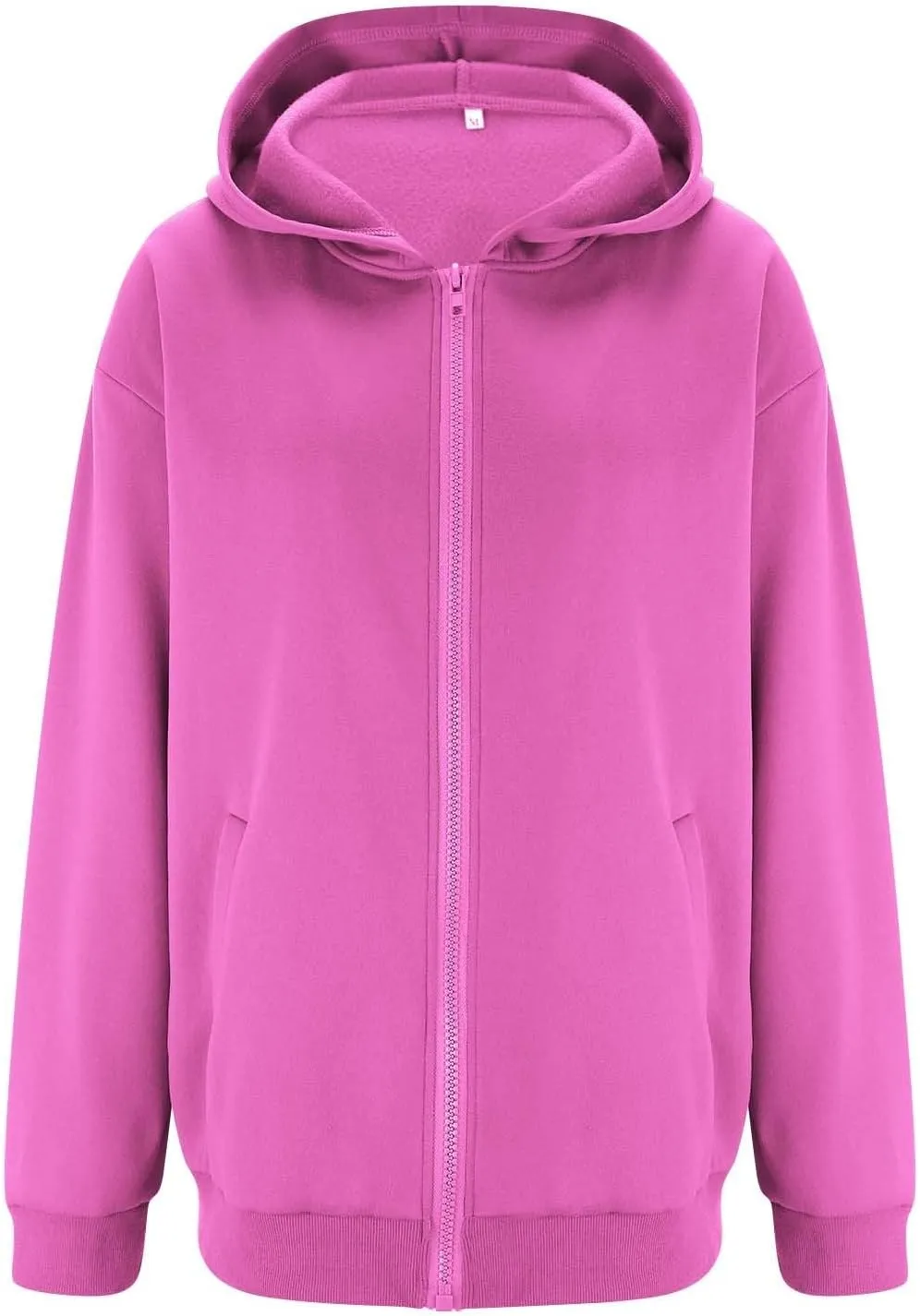 Shacket Womens Tops Long Sleeve Zip Up Hoodies Solid Loose Basic Tees Daily Casual Teen Girls' Fashion Sweatshirts
