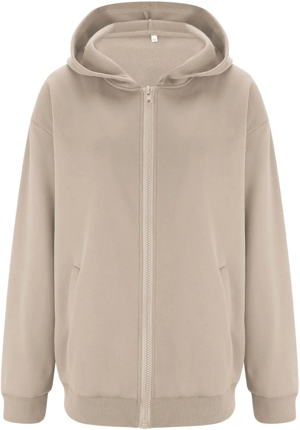 Shacket Womens Tops Long Sleeve Zip Up Hoodies Solid Loose Basic Tees Daily Casual Teen Girls' Fashion Sweatshirts