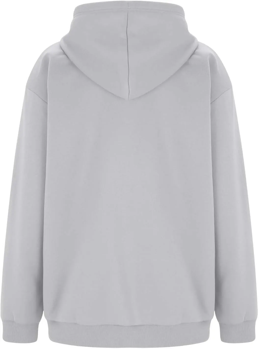 Shacket Womens Tops Long Sleeve Zip Up Hoodies Solid Loose Basic Tees Daily Casual Teen Girls' Fashion Sweatshirts
