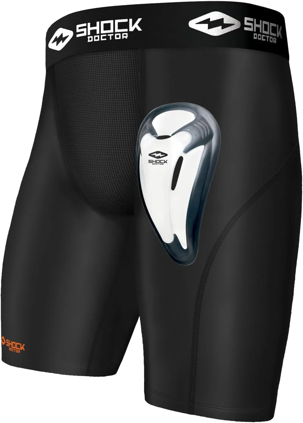Shock Doctor Compression Shorts Men, Protective Bio-Flex Cup, Moisture-Wicking, Vented Protection. Adult Men Sizes.