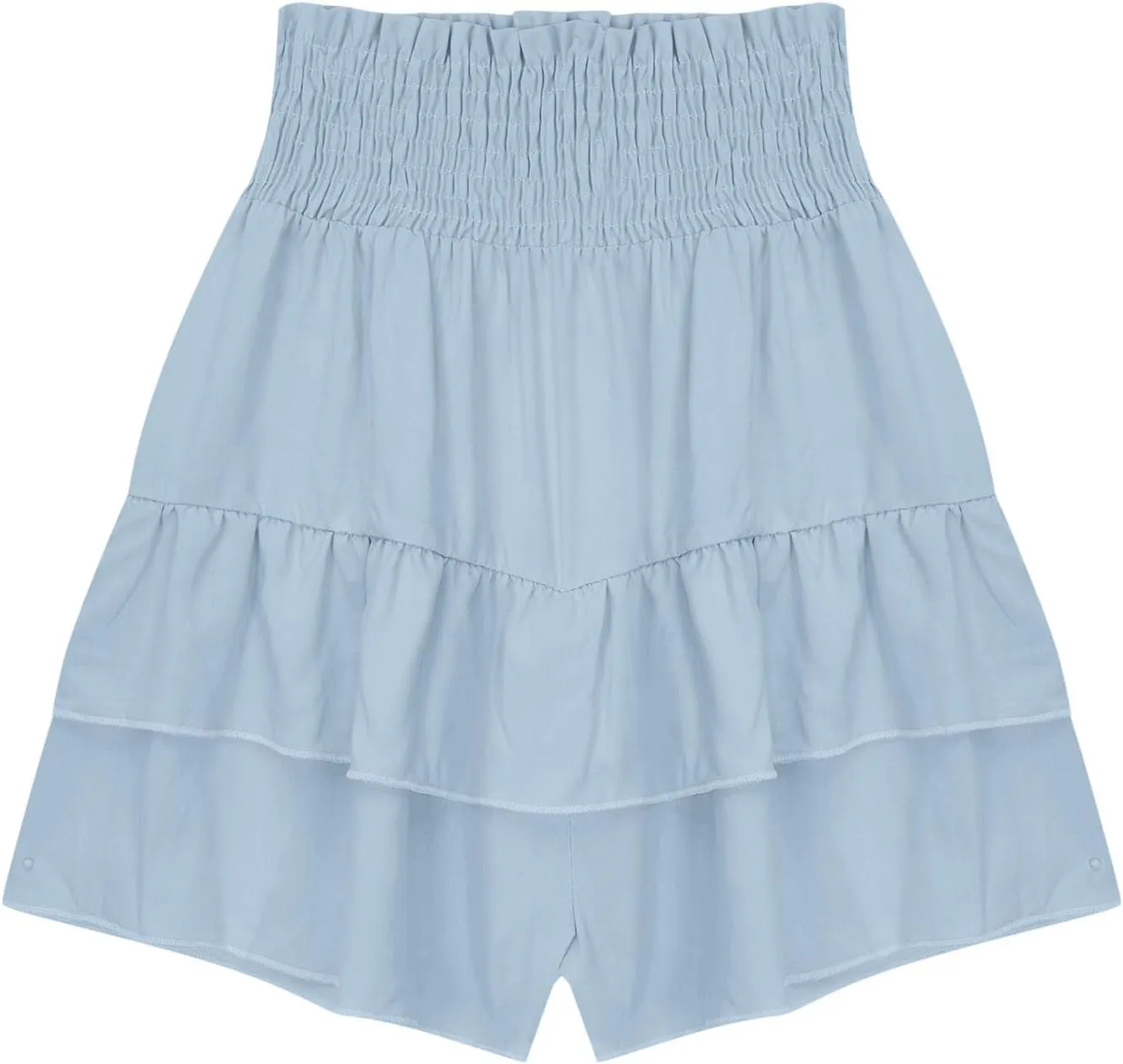 Skorts for Girls High Waisted Smocked Ruffle Mini Skirts Summer Cute Tiered Shorts Trendy School Tennis Golf Skorts