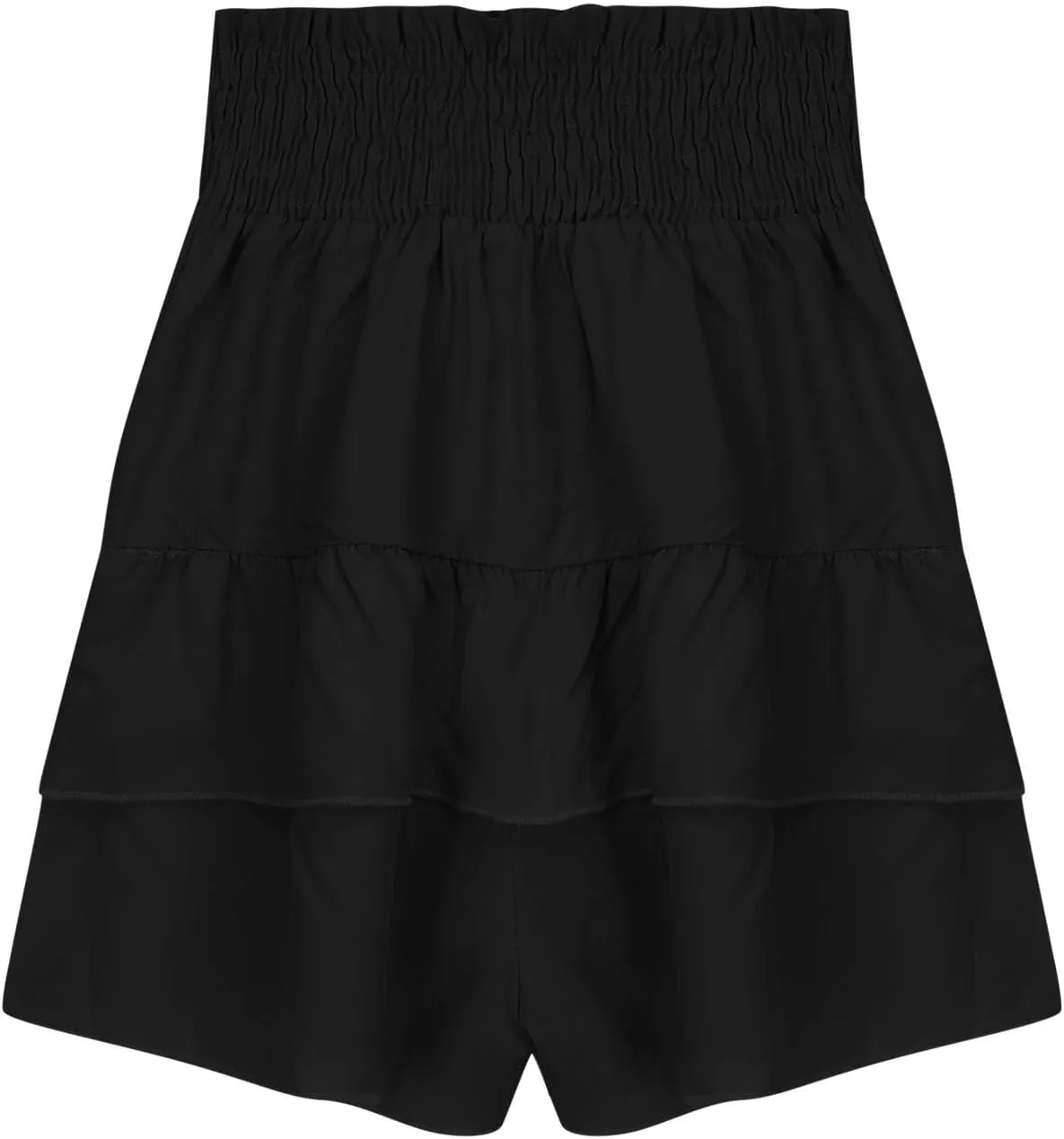 Skorts for Girls High Waisted Smocked Ruffle Mini Skirts Summer Cute Tiered Shorts Trendy School Tennis Golf Skorts