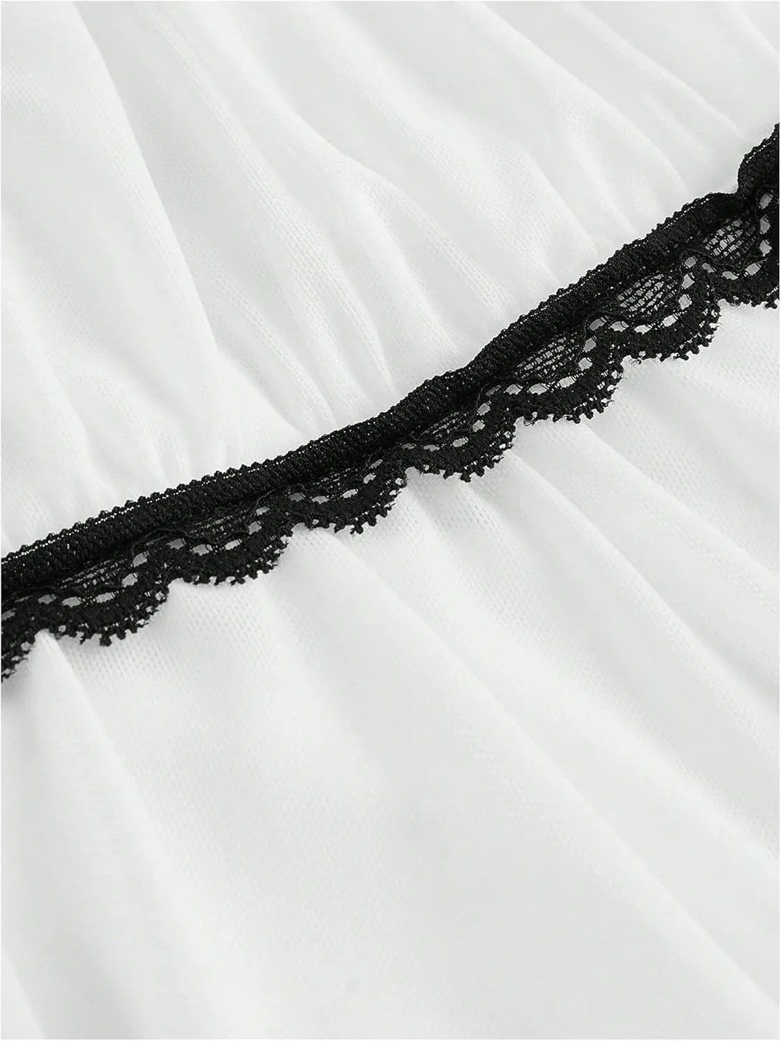 SOLY HUX Women's Plus Size Lace Trim Cute Camisole Bowknot Summer Flowy Cami Tops