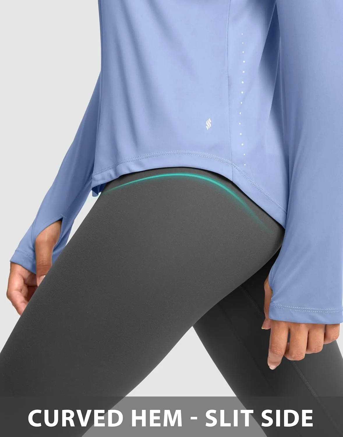 Soothfeel Lightweight Long Sleeve Workout Tops for Women Gym Running Athletic UPF 50  Sun Shirts Tees Moisture Wicking