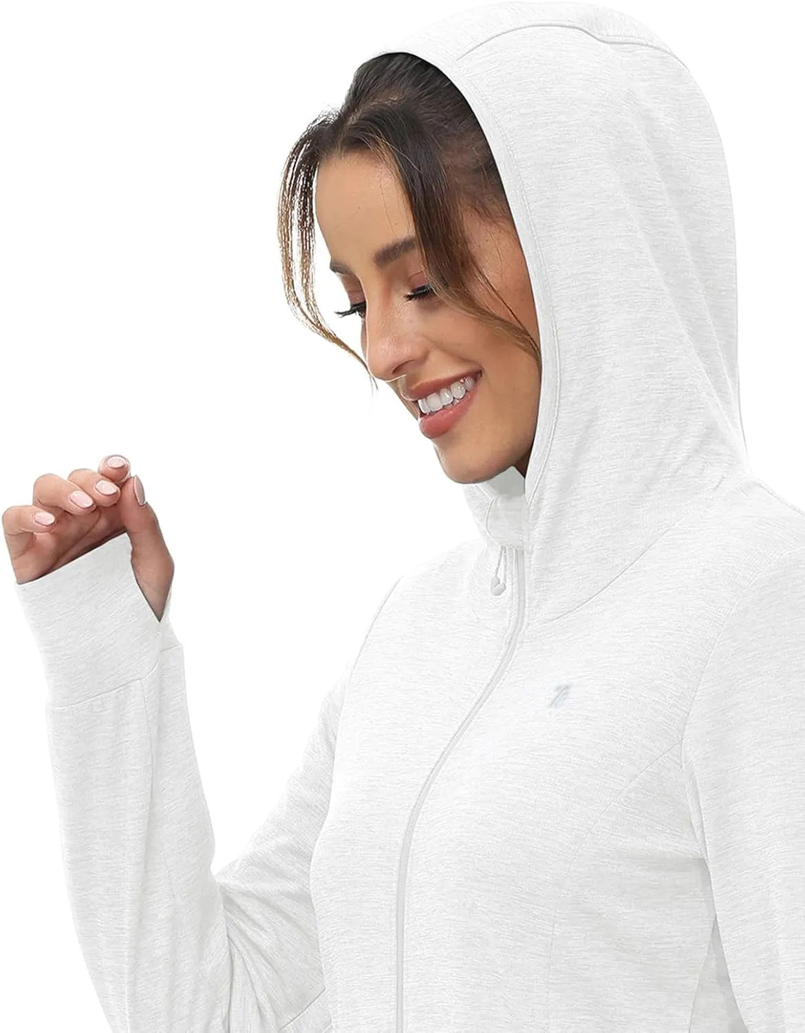 TBMPOY Womens UPF 50  Sun Protection Hoodie Jackets Light Weight Long Sleeve Shirts Hiking Outdoor Full Zip Tops