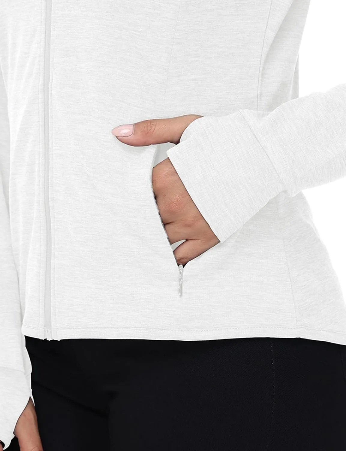 TBMPOY Womens UPF 50  Sun Protection Hoodie Jackets Light Weight Long Sleeve Shirts Hiking Outdoor Full Zip Tops