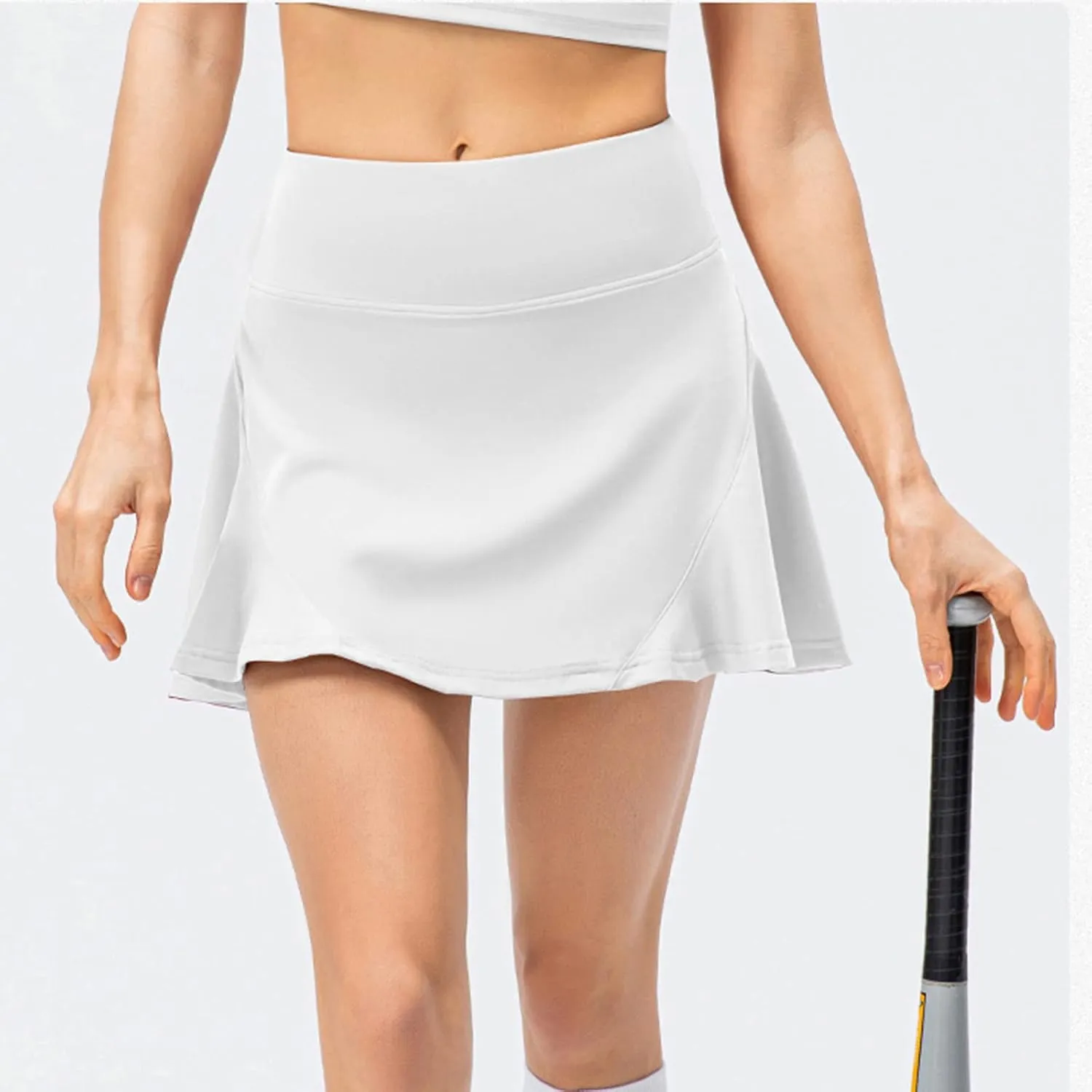 Tennis Shorts Women Workout High Waisted Tennis Skirts Solid Color Active Running Skirts Running Gym Athletic Skirt