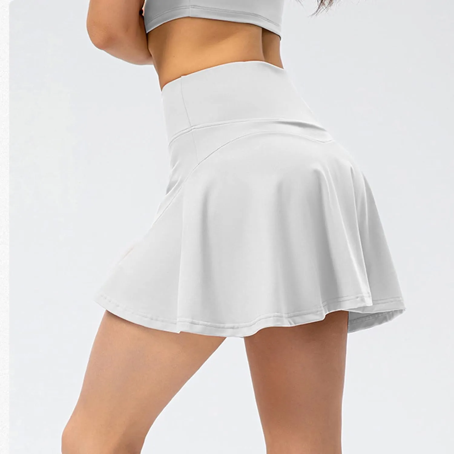 Tennis Shorts Women Workout High Waisted Tennis Skirts Solid Color Active Running Skirts Running Gym Athletic Skirt