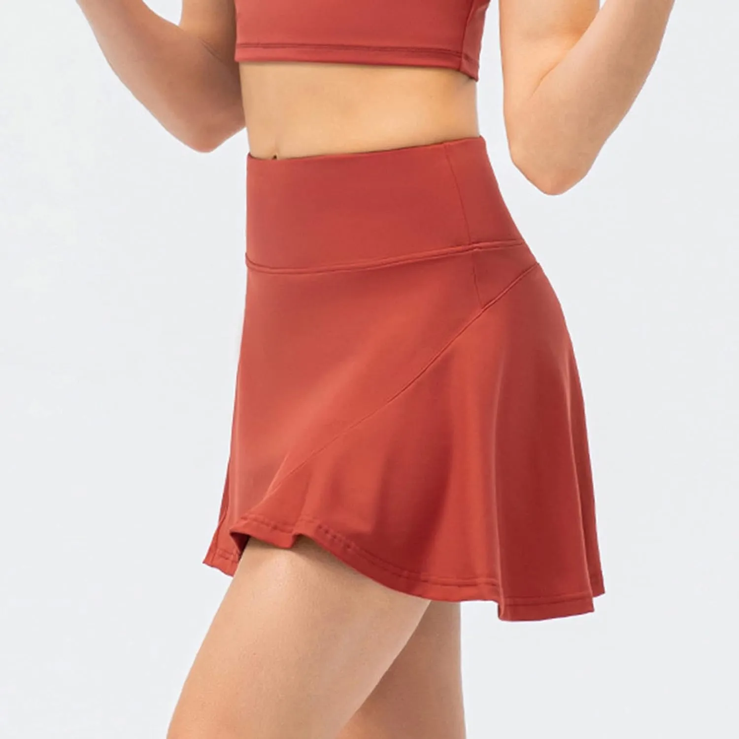 Tennis Shorts Women Workout High Waisted Tennis Skirts Solid Color Active Running Skirts Running Gym Athletic Skirt