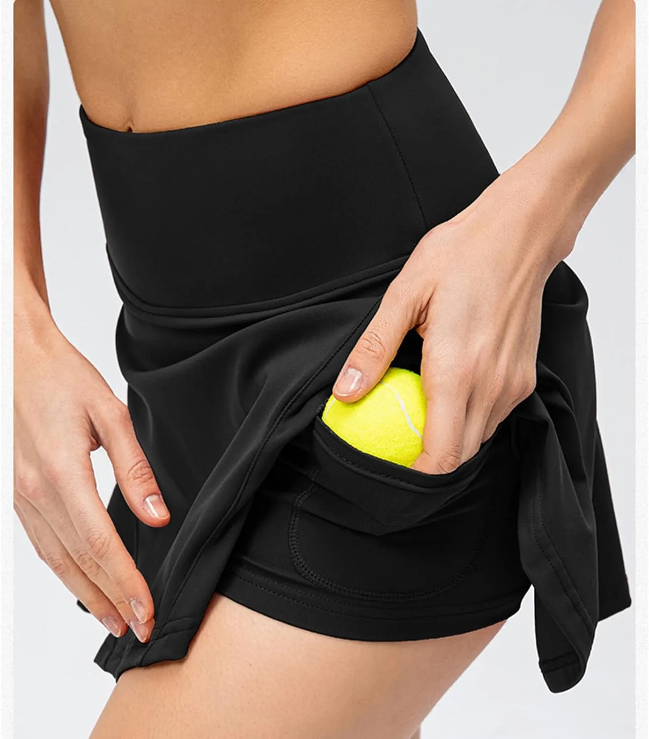 Tennis Shorts Women Workout High Waisted Tennis Skirts Solid Color Active Running Skirts Running Gym Athletic Skirt