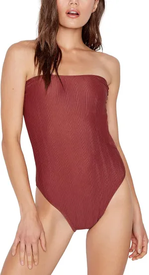 ToBeInStyle Women's Ruffle Leg Cheeky One Piece Swimsuit