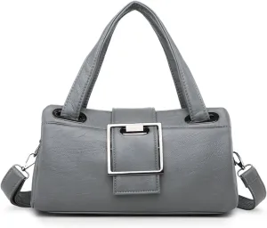 Trendy Top Handle Satchel Bag for Women PU Leather Messenger Tote Bag Simple Crossbody Shoulder Bag Work Handbag Pursebag1231OWOISS