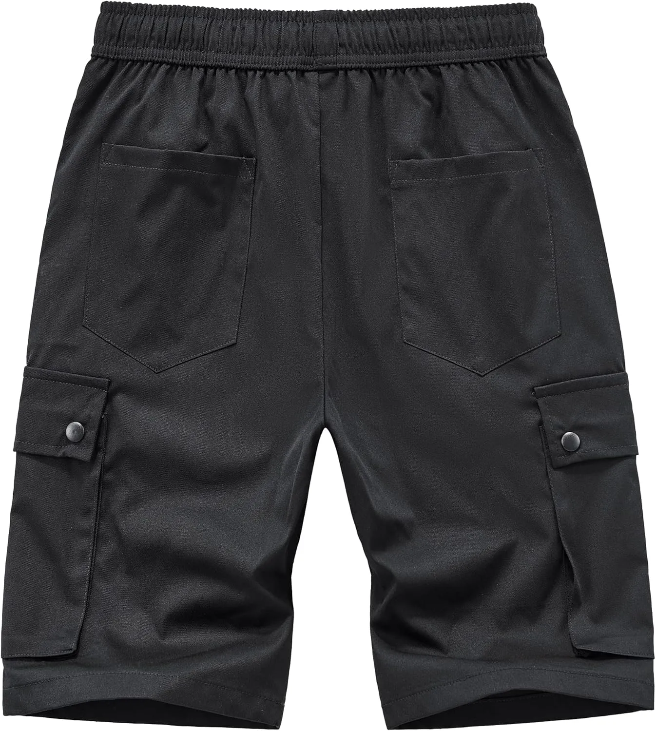 Vcansion Women's Casual Elastic Waist Drawstring Loose Fit Multi-Pockets Outdoor Cargo Shorts