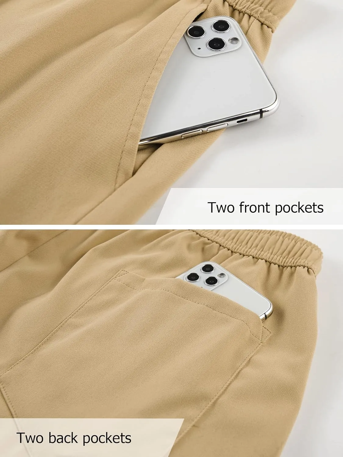 Vcansion Women's Casual Elastic Waist Drawstring Loose Fit Multi-Pockets Outdoor Cargo Shorts