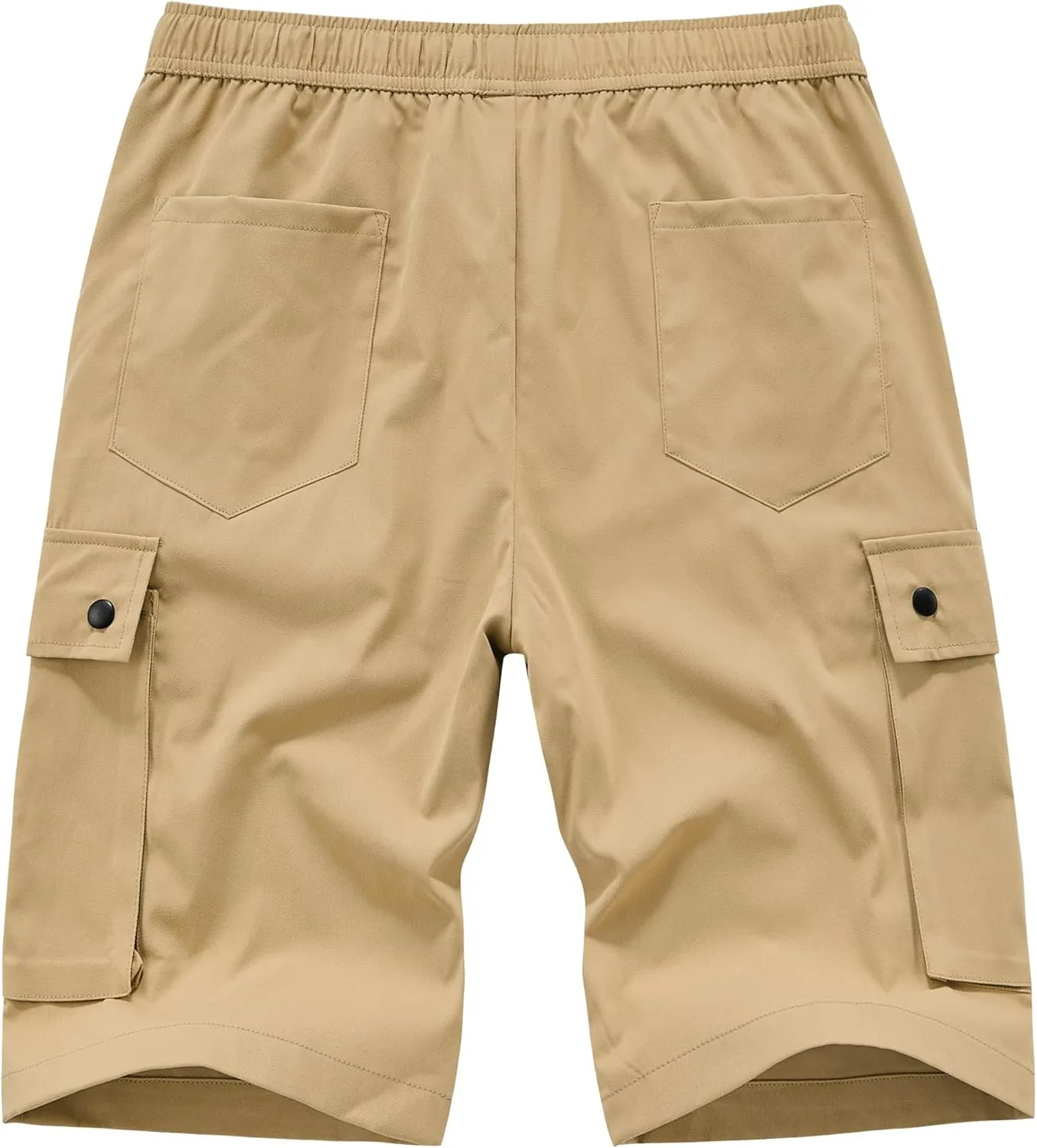 Vcansion Women's Casual Elastic Waist Drawstring Loose Fit Multi-Pockets Outdoor Cargo Shorts