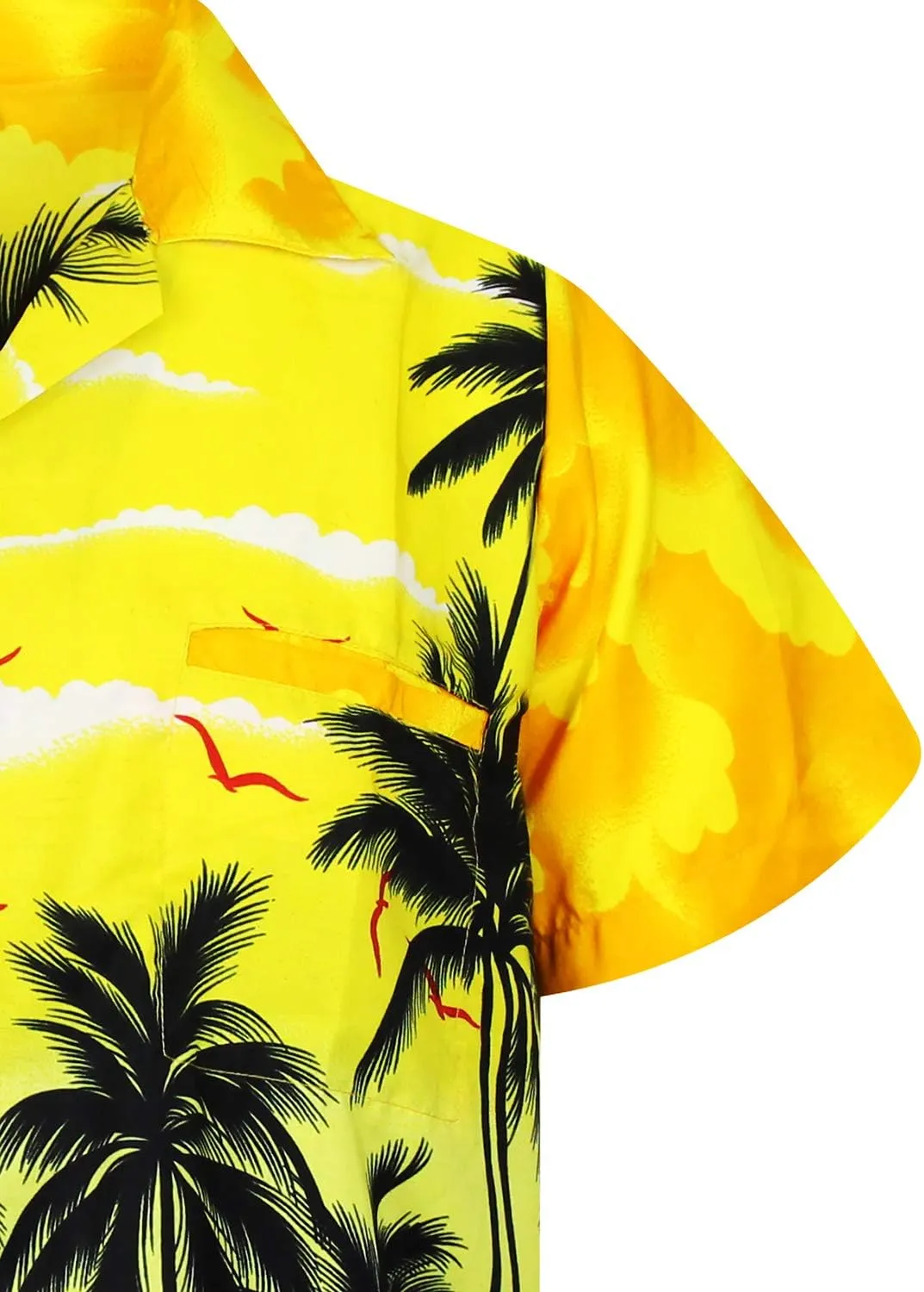 V.H.O. Funky Hawaiian Shirt Casual Men Front Pocket Button Down Very Loud Shortsleeve Unisex Beach Multi Colors