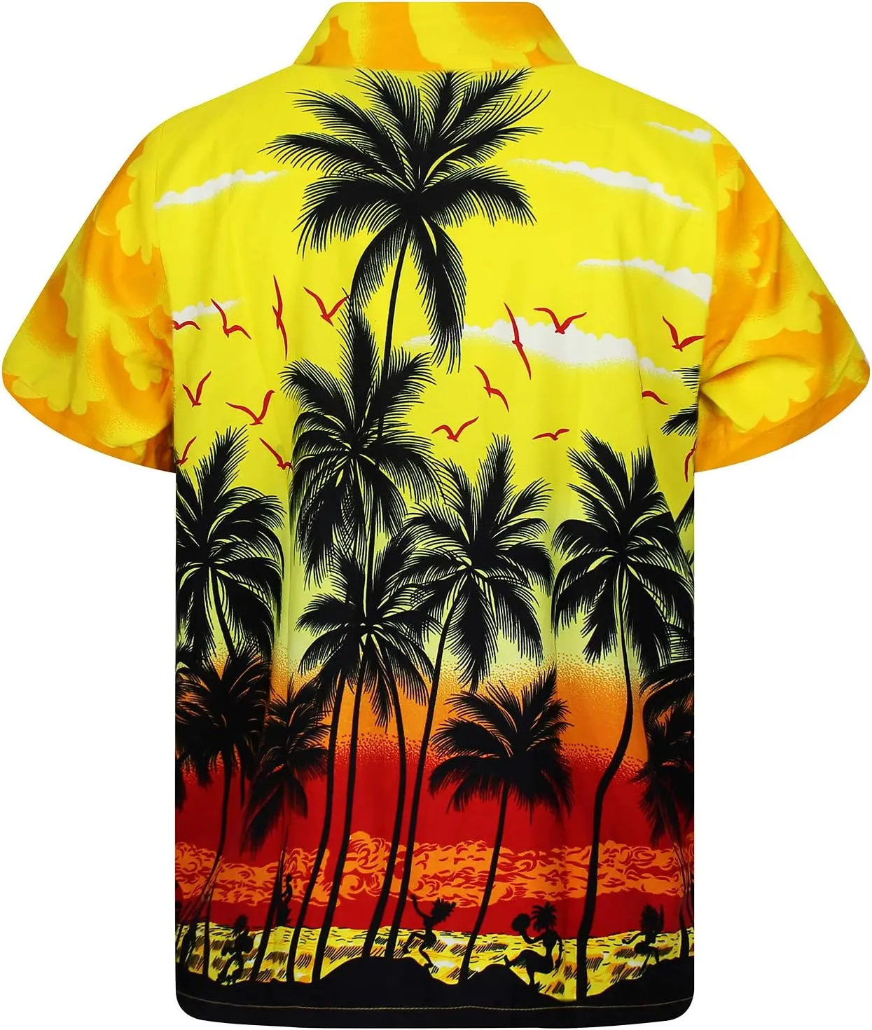 V.H.O. Funky Hawaiian Shirt Casual Men Front Pocket Button Down Very Loud Shortsleeve Unisex Beach Multi Colors