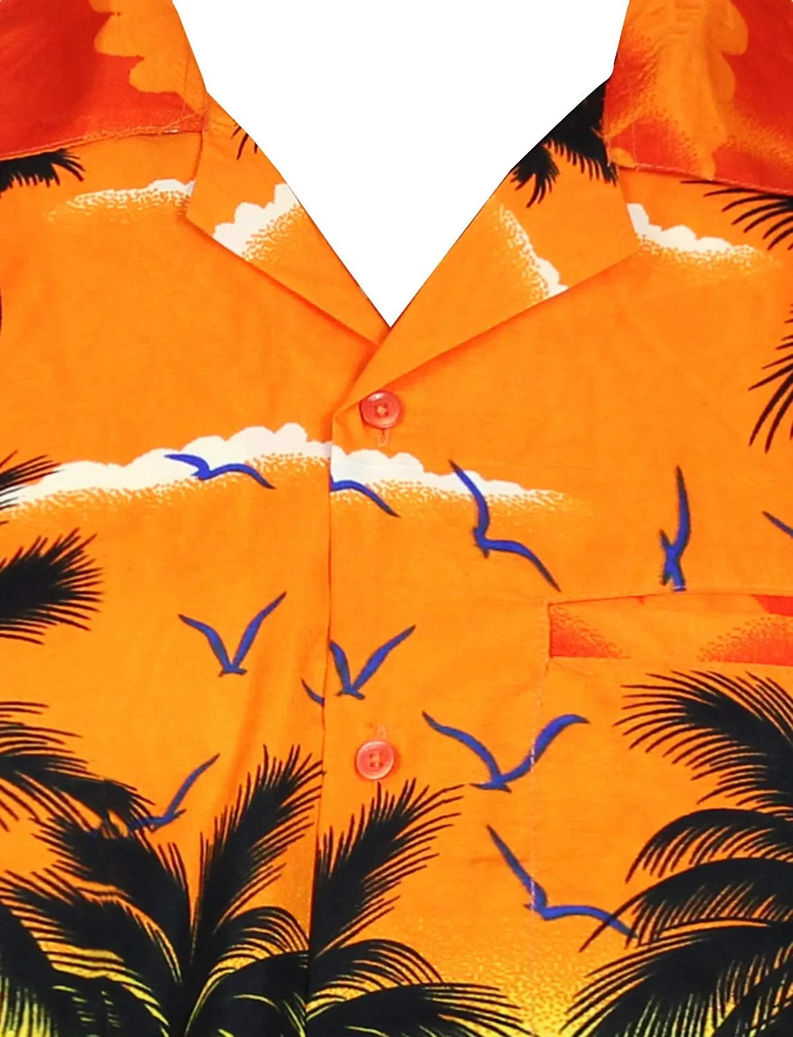 V.H.O. Funky Hawaiian Shirt Casual Men Front Pocket Button Down Very Loud Shortsleeve Unisex Beach Multi Colors