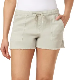 WallFlower Women's Tomboy Jogger Shorts Denim Mid-Rise Insta Stretch Juniors
