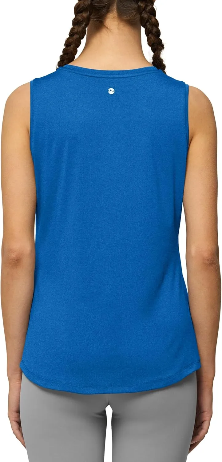 Willitsports Women's Workout Tank Tops Sleeveless Running Yoga Tops Quick Dry Active Shirts Gym Exercise Loose Fit