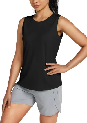 Willitsports Women's Workout Tank Tops Sleeveless Running Yoga Tops Quick Dry Active Shirts Gym Exercise Loose Fit