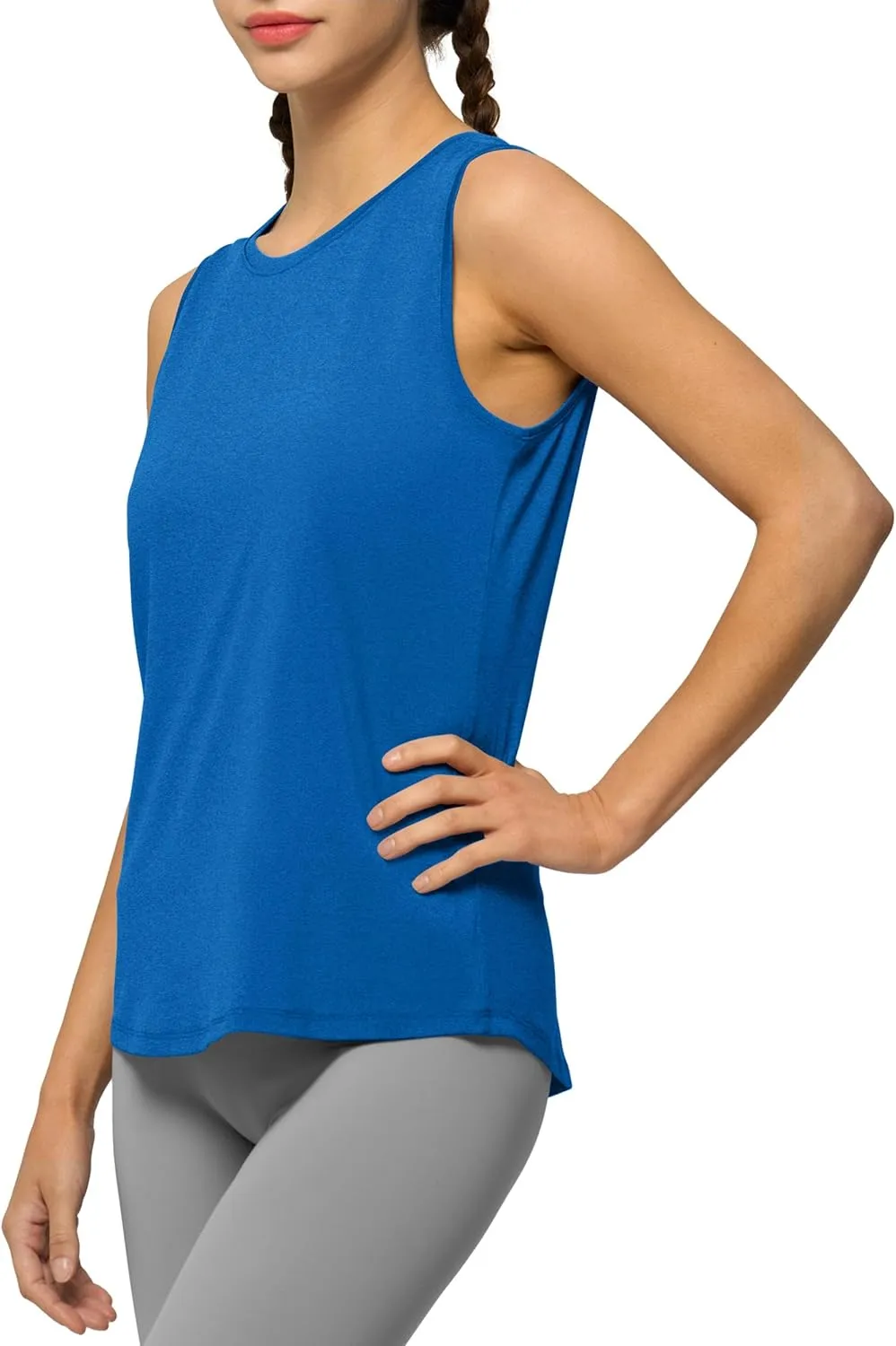 Willitsports Women's Workout Tank Tops Sleeveless Running Yoga Tops Quick Dry Active Shirts Gym Exercise Loose Fit