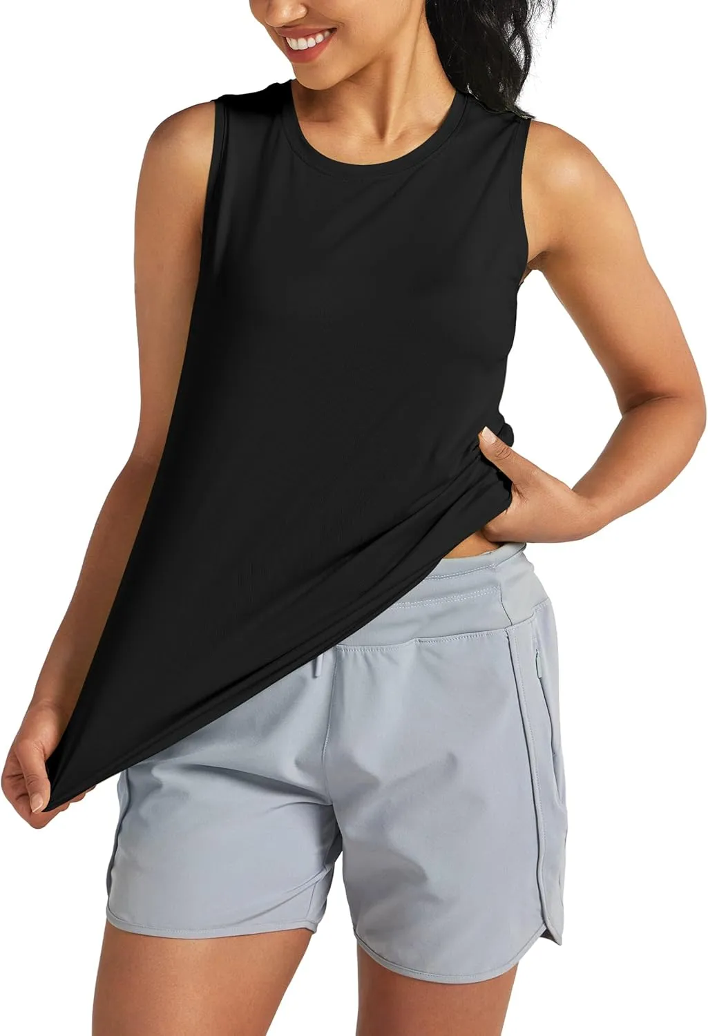 Willitsports Women's Workout Tank Tops Sleeveless Running Yoga Tops Quick Dry Active Shirts Gym Exercise Loose Fit