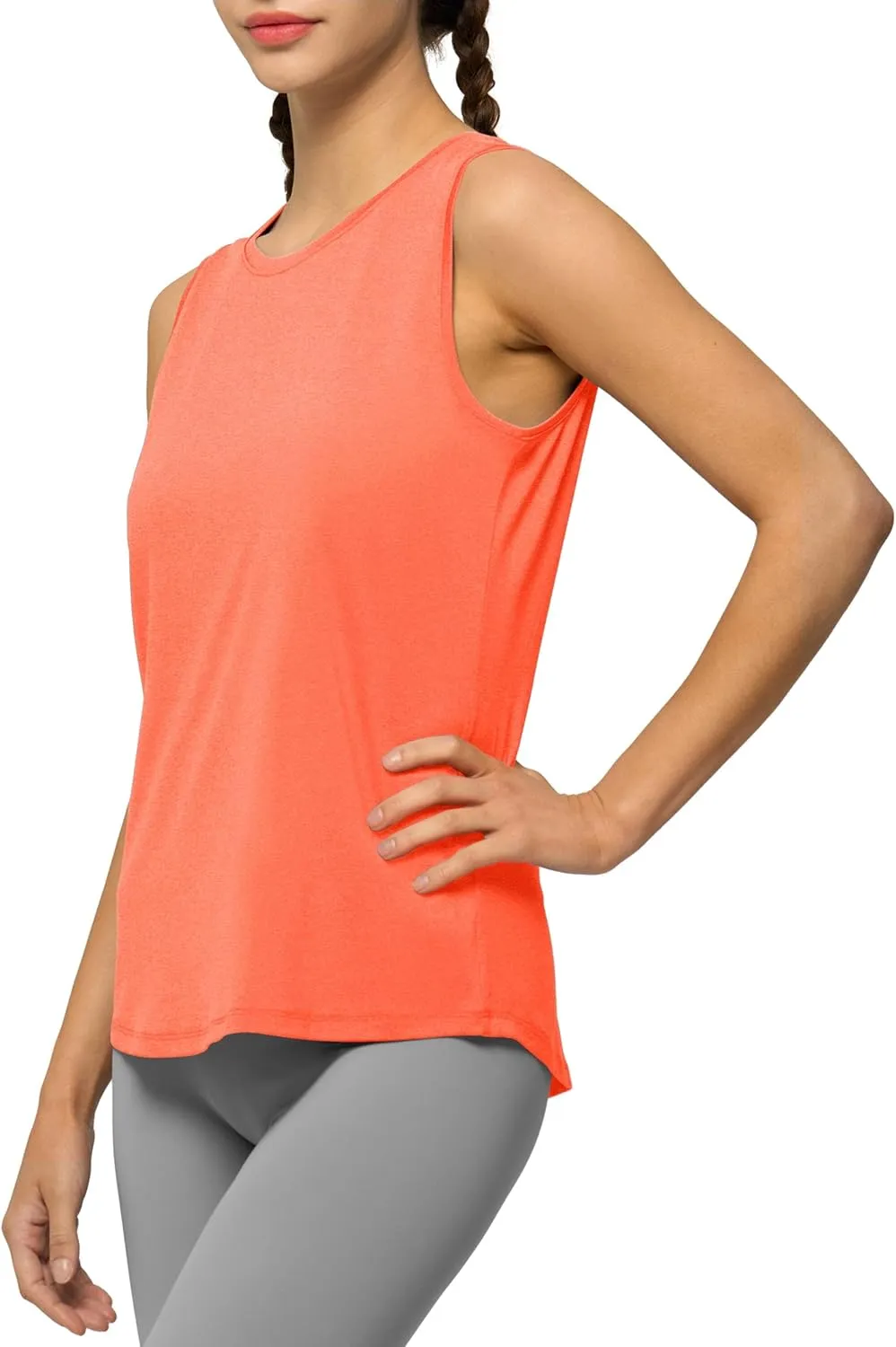 Willitsports Women's Workout Tank Tops Sleeveless Running Yoga Tops Quick Dry Active Shirts Gym Exercise Loose Fit