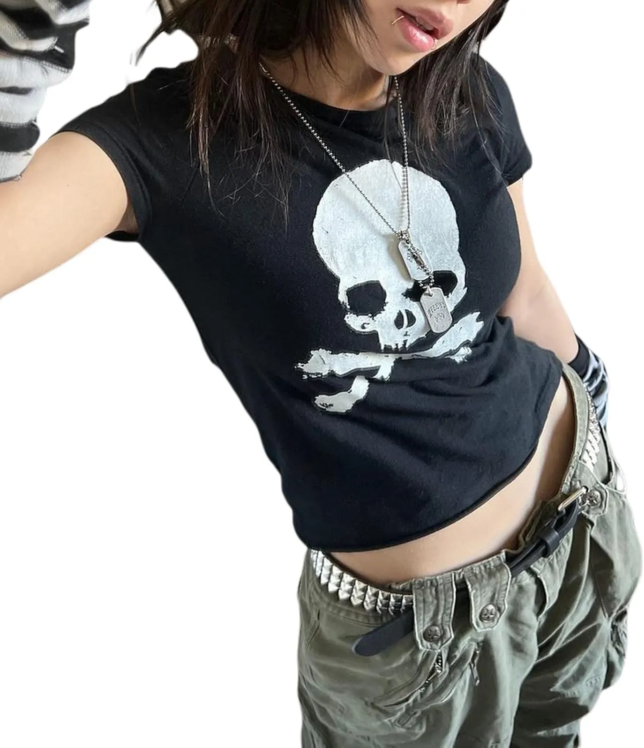 Women E-Girls Y2K Baby Tees Shirts Short Sleeve Fairy Grunge Crop Tops Cute Graphic Printing Aesthetic Vintage Top