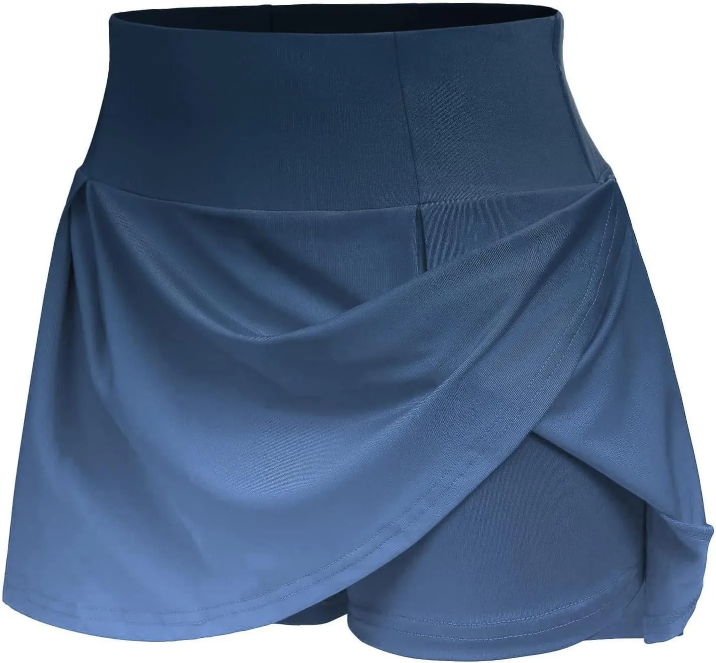 Women Gradient Colour Skirt Shorts Ladies Pleated Tennis Skirts Short Regular Fit Fake Two Piece Half Trouser 2025
