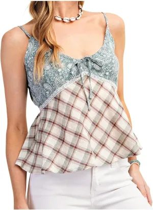 Women Ruffled Cami Tops Y2k V Neck Spaghetti Strap Ruffle Babydoll Cami Tops Summer Ruched Sleeveless Camisole