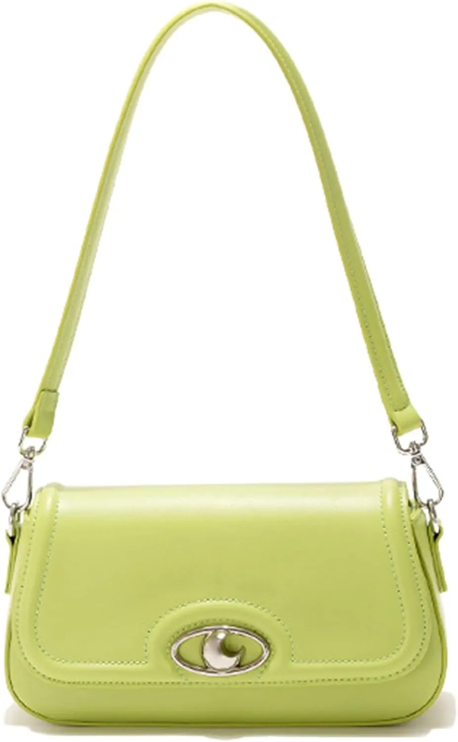 Women's Elegant Underarm Bag PU Leather Flap Shoulder Bag Contrast Color Stitching Tote Satchel Stylish Handbag Pursebag193OWOISS