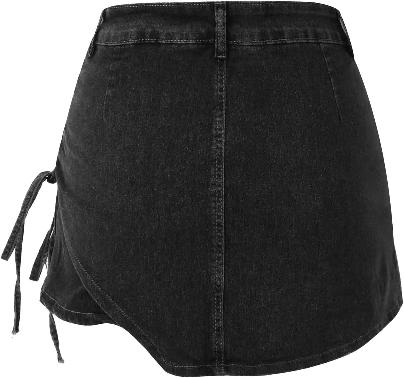 Women's High Waist A-Line Denim Shorts,Light Wash Two-Piece Design,Slimming Skort for Fashionable Summer Outfits