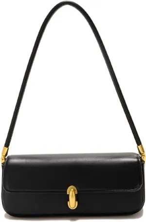 Women's Vintage Handbag PU Leather Fashion Underarm Bag Small Flap Shoulder Bag Simple Outdoor Top Handle Satchel Bagbag1779OWOISS