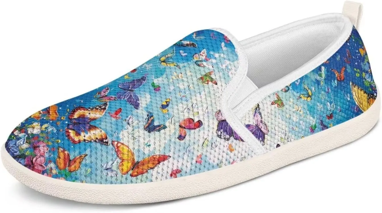 Women's Walking Travel Shoes Slip On Casual Loafers Lightweight Comfort Art Painted Fashion Sneaker for Ladies US Size 6-11