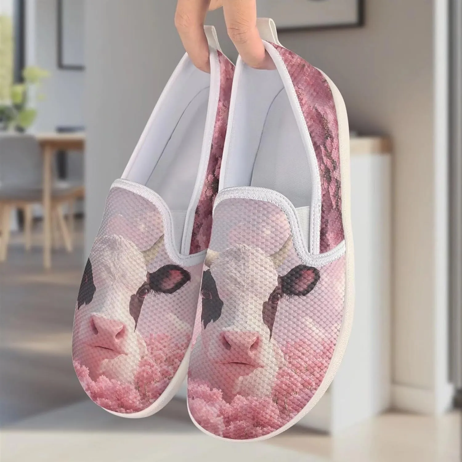 Women's Walking Travel Shoes Slip On Casual Loafers Lightweight Comfort Art Painted Fashion Sneaker for Ladies US Size 6-11