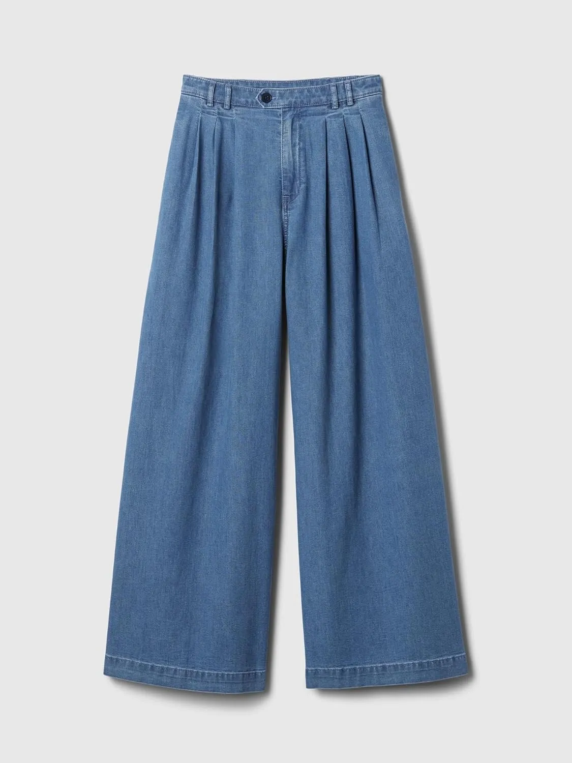 Women's Wide Leg Baggy Jeans High Waisted Loose Denim Palazzo Pants Summer Lightweight Flowy Trousers