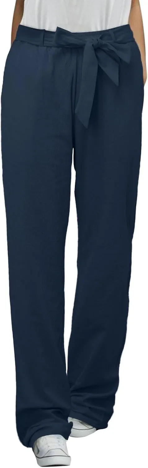 Women's Winter Warm Fleece Joggers Pants Winter Funky Yoga Pants with Pockets Fleece Lined Wide Leg