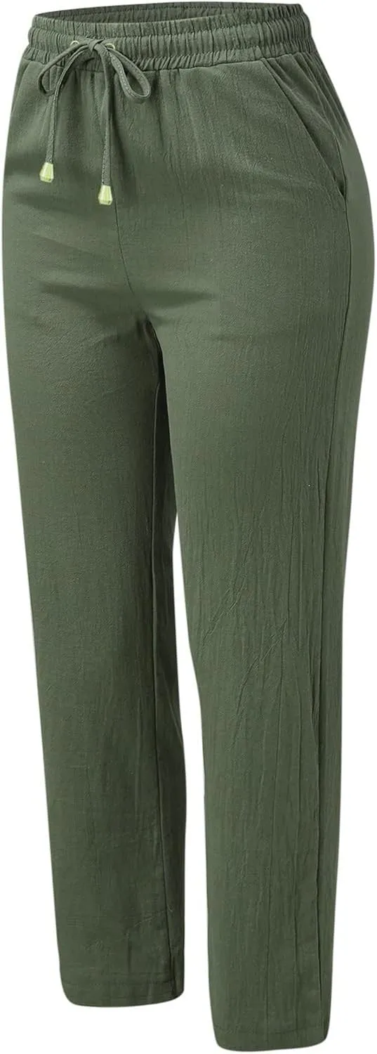 Women's Winter Warm Fleece Joggers Pants Winter Funky Yoga Pants with Pockets Fleece Lined Wide Leg