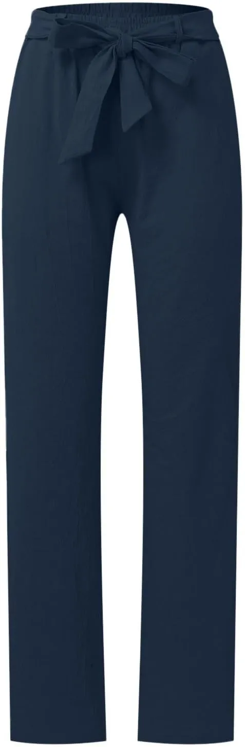 Women's Winter Warm Fleece Joggers Pants Winter Funky Yoga Pants with Pockets Fleece Lined Wide Leg