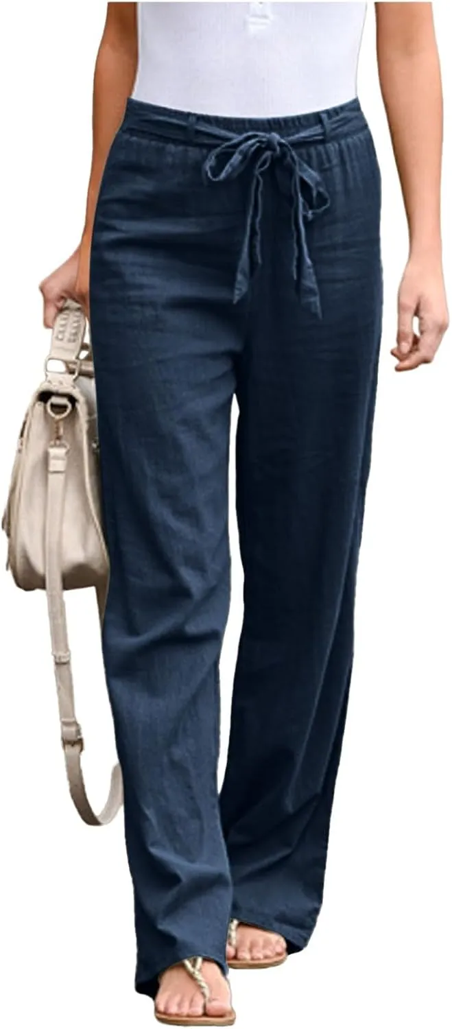 Women's Winter Warm Fleece Joggers Pants Winter Funky Yoga Pants with Pockets Fleece Lined Wide Leg