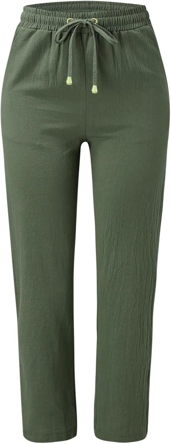 Women's Winter Warm Fleece Joggers Pants Winter Funky Yoga Pants with Pockets Fleece Lined Wide Leg