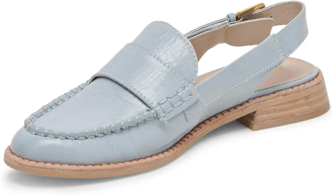 YDN Women Buckle Slingback Pumps Slip On Loafers Block Low Heels Closed Round Toe Dressy Shoes Office Size 4-16 US