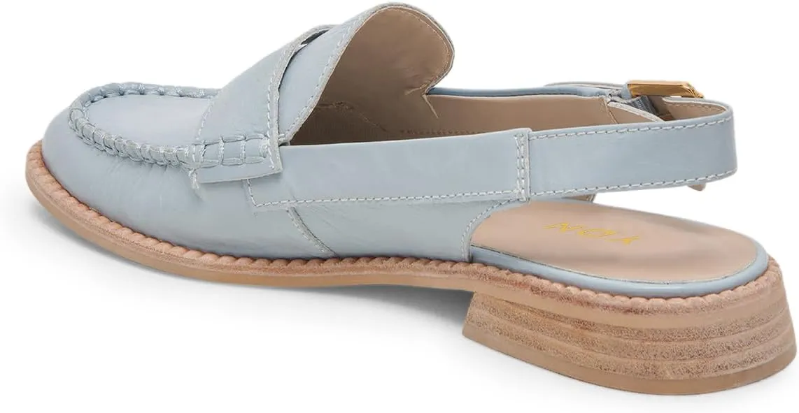 YDN Women Buckle Slingback Pumps Slip On Loafers Block Low Heels Closed Round Toe Dressy Shoes Office Size 4-16 US